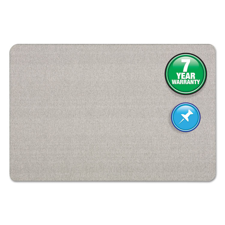 Quartet® Oval Office Fabric Board, 48 x 36, Gray Surface (QRT7684G) Each