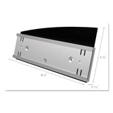 deflecto® Interior Image Anti-Glare Sign Holder, Landscape, 8.5 x 2 Insert, Black/Silver (DEF89105) Each