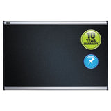 Quartet® Prestige Embossed Foam Bulletin Board, 72 x 48, Black Surface, Silver Aluminum Frame (QRTB347A) Each
