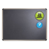 Quartet® Prestige Euro-Style Embossed Foam Bulletin Board, 48 x 34.44, Black Surface, Euro Titanium Aluminum Frame (QRTB364T) Each