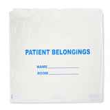 DawnMist Patient Belongings Bag 20 X 20 Inch Plastic Drawtape Closure White (288097_EA) 1/EA