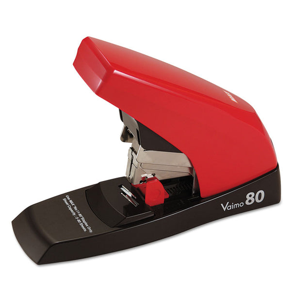 MAX Vaimo 80 Stapler, 80-Sheet Capacity, Red/Brown (MXBHD11UFL)