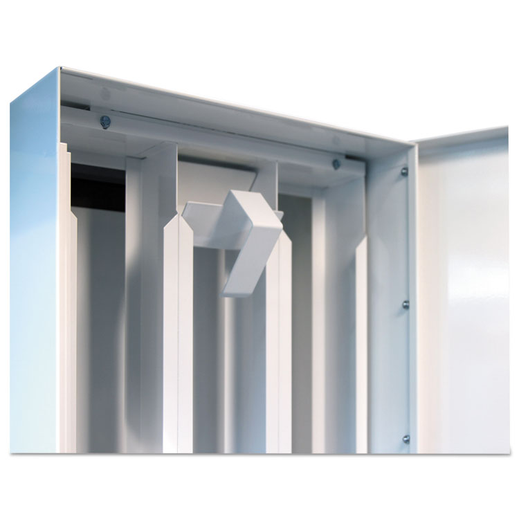 Vend-Rite Coin-Operated Soap Vender, 3-Column, 16.25 x 9.5 x 37.75, White/Blue (VEN394100) Each