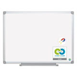 MasterVision® Earth Silver Easy-Clean Dry Erase Board, 48 x 36, White Surface, Silver Aluminum Frame (BVCCR0820790) Each