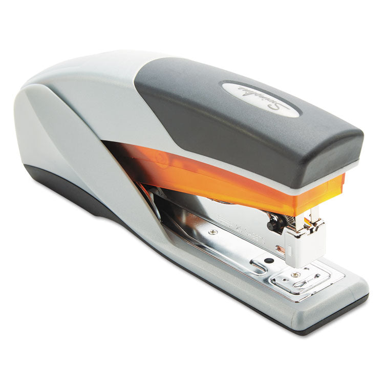 Swingline® Optima 25 Reduced Effort Stapler, 25-Sheet Capacity, Gray/Orange (SWI66402)