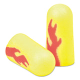 3M™ E-A-Rsoft Blasts Earplugs, Cordless, Foam, Yellow Neon/Red Flame, 200 Pairs/Box (MMM3121252)