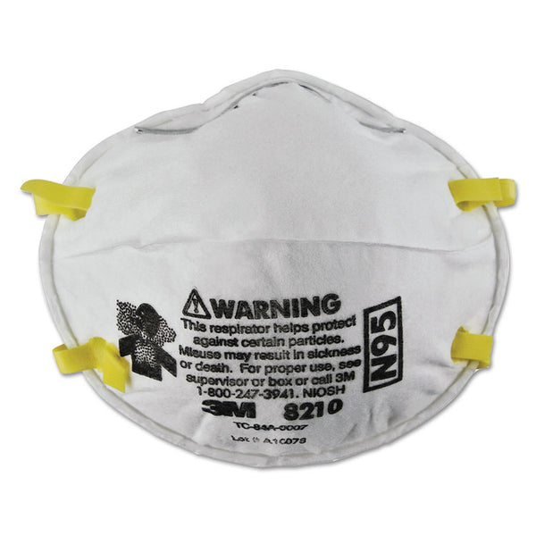 3M™ Lightweight Particulate Respirator 8210, N95, Standard Size, 20/Box (MMM8210)