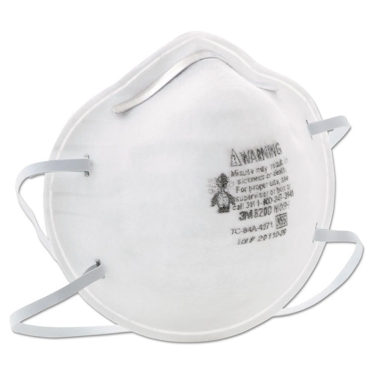 3M™ N95 Particle Respirator 8200 Mask, Standard Size, 20/Box (MMM8200)