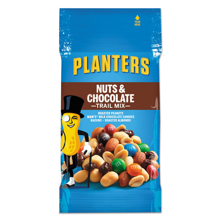 Planters® Trail Mix, Nut and Chocolate, 2 oz Bag, 72/Carton (PTN00027) Case of 72