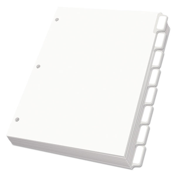 Oxford™ Custom Label Tab Dividers with Self-Adhesive Tab Labels, 8-Tab, 11 x 8.5, White, 25 Sets (OXF11316)