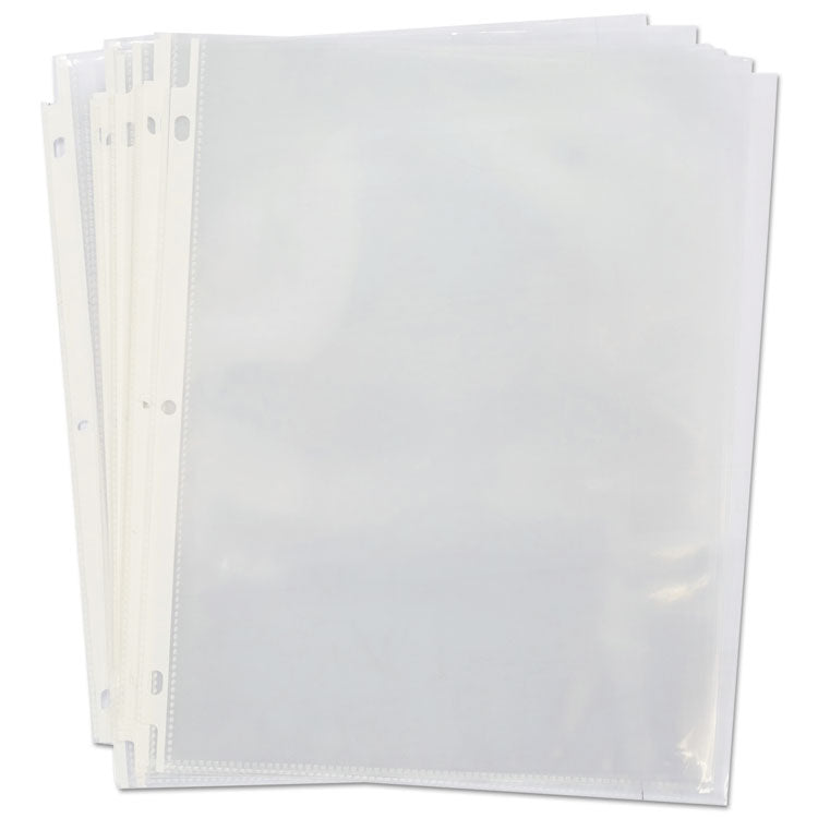 Universal® Top-Load Poly Sheet Protectors, Standard Gauge, Letter, Clear, 50/Pack (UNV21124)