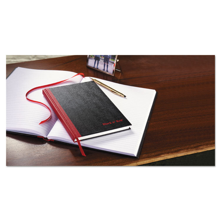 Black n' Red™ Hardcover Casebound Notebooks, SCRIBZEE Compatible, 1-Subject, Wide/Legal Rule, Black Cover, (96) 8.25 x 5.63 Sheets (JDKE66857) Each