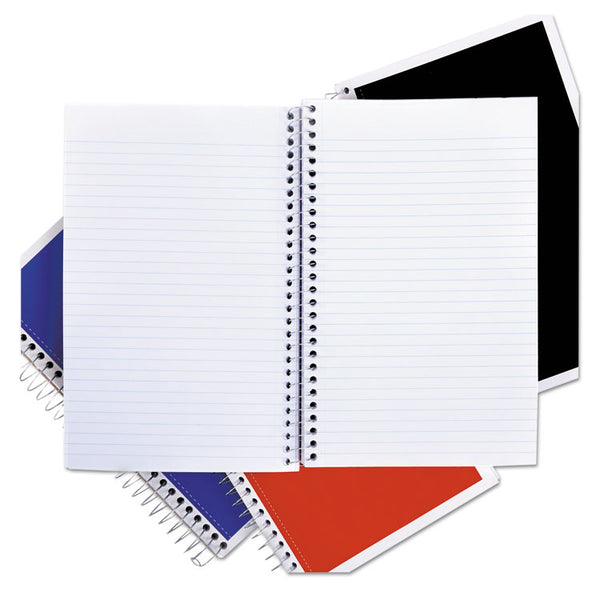 Universal® Wirebound Notebook, 3-Subject, Medium/College Rule, Assorted Cover Colors, (120) 9.5 x 6 Sheets, 4/Pack (UNV66414)