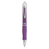 Zebra® GR8 Gel Pen, Retractable, Medium 0.7 mm, Violet Ink, Violet/Silver Barrel, 12/Pack (ZEB42680) 1 Dozen