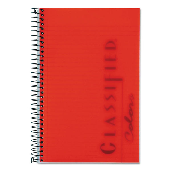 TOPS™ Color Notebooks, 1-Subject, Narrow Rule, Ruby Red Cover, (100) 8.5 x 5.5 White Sheets (TOP73505) Each