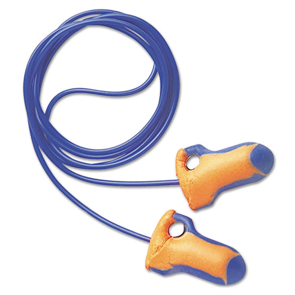 Howard Leight® by Honeywell LT-30 Laser Trak Single-Use Earplugs, Corded, 32NRR, Orange/Blue, 100 Pairs (HOWLT30) 100 Pairs