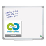 MasterVision® Earth Silver Easy-Clean Dry Erase Board, Reversible, 36 x 24, White Surface, Silver Aluminum Frame (BVCMA0300790) Each