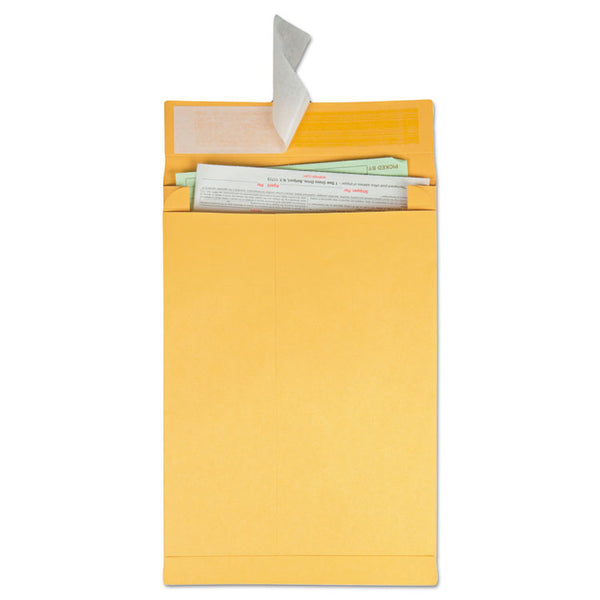 Quality Park™ Redi-Strip Kraft Expansion Envelope, #13 1/2, Square Flap, Redi-Strip Adhesive Closure, 10 x 13, Brown Kraft, 25/Pack (QUA93336) Pack of 25
