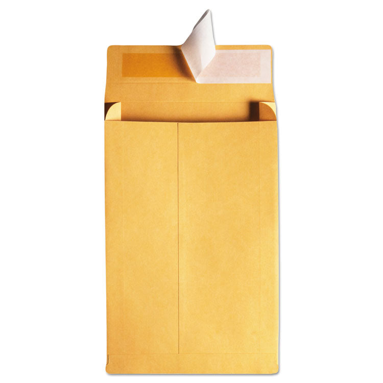 Quality Park™ Redi-Strip Kraft Expansion Envelope, #10 1/2, Square Flap, Redi-Strip Adhesive Closure, 9 x 12, Brown Kraft, 25/Pack (QUA93334) Pack of 25