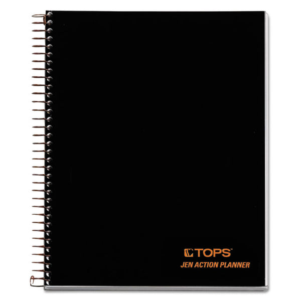 TOPS™ JEN Action Planner, 1-Subject, Narrow Rule, Black Cover, (100) 8.5 x 6.75 Sheets (TOP63828) Each