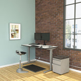Alera® Reversible Laminate Table Top, Rectangular, 59.38w x 29.5d, White/Gray (ALETT6030WG) Each