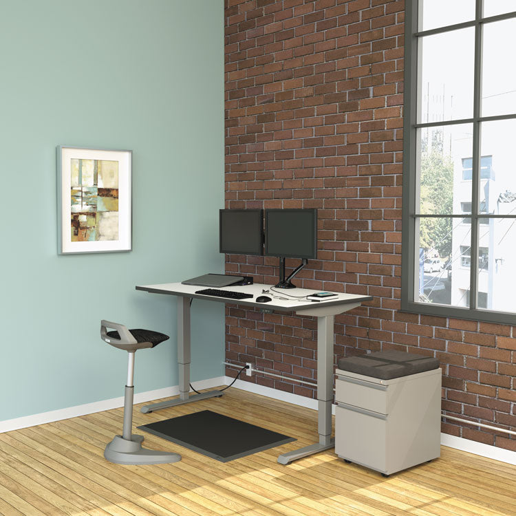 Alera® Reversible Laminate Table Top, Rectangular, 59.38w x 29.5d, White/Gray (ALETT6030WG) Each