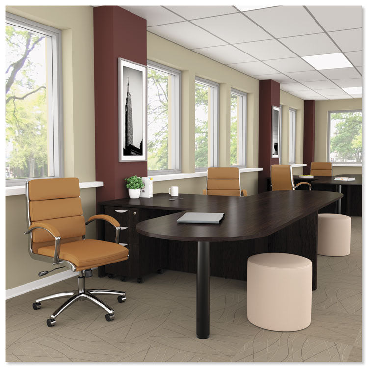 Alera® Alera Valencia Series D-Top Desk, 71" x 35.5" x 29.63", Espresso (ALEVA277236ES) Each