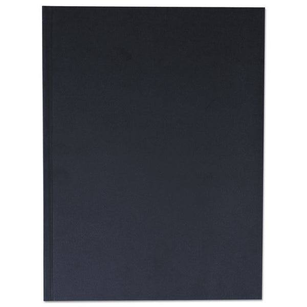 Universal® Casebound Hardcover Notebook, 1-Subject, Wide/Legal Rule, Black Cover, (150) 10.25 x 7.63 Sheets (UNV66353)