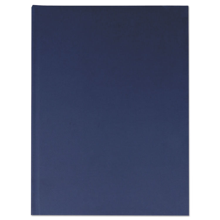 Universal® Casebound Hardcover Notebook, 1-Subject, Wide/Legal Rule, Dark Blue Cover, (150) 10.25 x 7.63 Sheets (UNV66352)