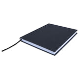 Universal® Casebound Hardcover Notebook, 1-Subject, Wide/Legal Rule, Black Cover, (150) 10.25 x 7.63 Sheets (UNV66353)