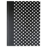 Universal® Casebound Hardcover Notebook, 1-Subject, Wide/Legal Rule, Black/White Cover, (150) 10.25 x 7.63 Sheets (UNV66350)