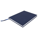 Universal® Casebound Hardcover Notebook, 1-Subject, Wide/Legal Rule, Dark Blue Cover, (150) 10.25 x 7.63 Sheets (UNV66352)