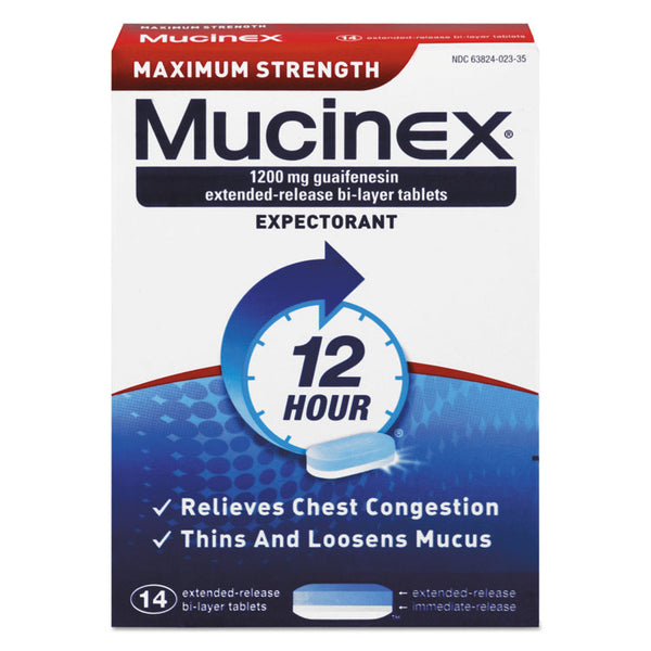 Mucinex® Maximum Strength Expectorant, 14 Tablets/Box (RAC02314) Each