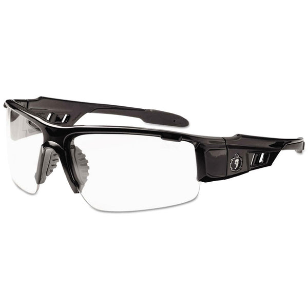 ergodyne® Skullerz Dagr Safety Glasses, Black Frame/Clear Lens, Nylon/Polycarb (EGO52000) Each