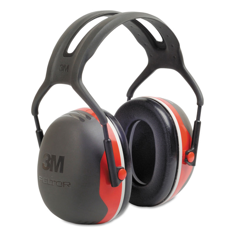 3M PELTOR X3A Over-the-Head Earmuffs, 28 dB NRR, Black/Red, 10/Ctn (142-X3A) Case of 100