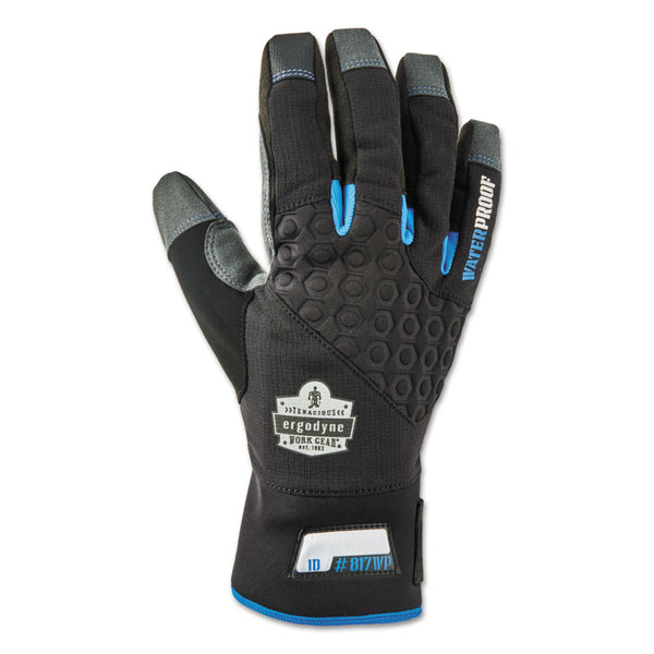 Ergodyne Proflex 817WP Reinforced Thermal Waterproof Utility Gloves, Black, Large, 1 Pair (EGO17374) 1 Pair