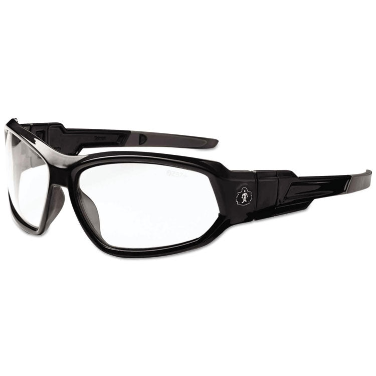 ergodyne® Skullerz Loki Safety Glasses/Goggles, Black Frame/Clear Lens, Nylon/Polycarb (EGO56000) Each