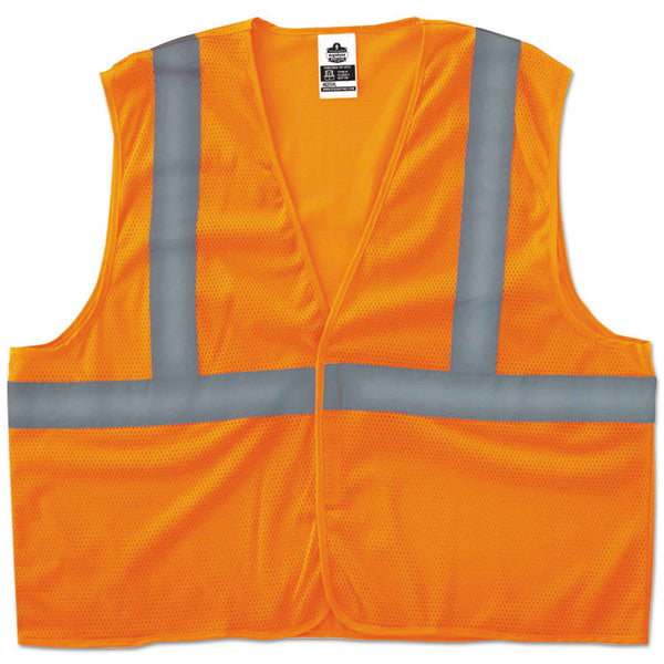 ergodyne® GloWear 8205HL Type R Class 2 Super Econo Mesh Vest, Small to Medium, Orange (EGO20963) Each