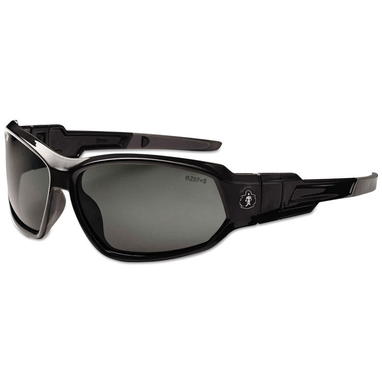 ergodyne® Skullerz Loki Safety Glasses/Goggles, Black Frame/Smoke Lens, Nylon/Polycarb (EGO56030) Each