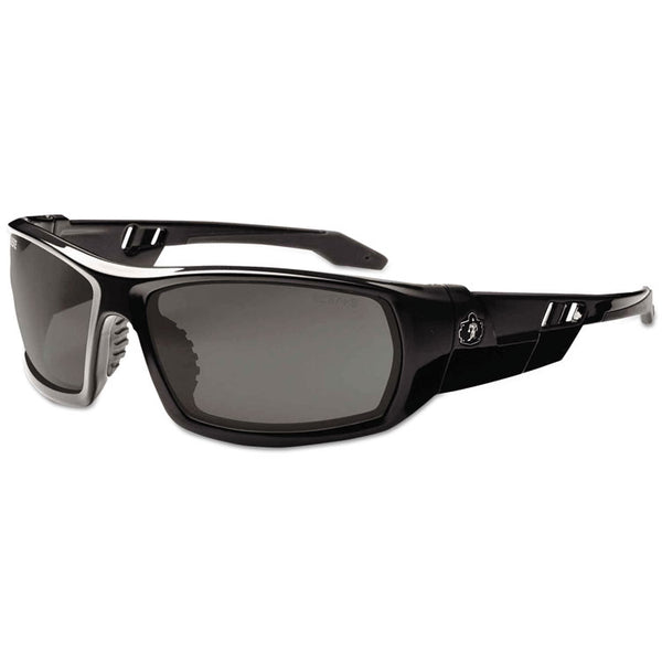 ergodyne® Skullerz Odin Safety Glasses, Black Frame/Smoke Lens, Nylon/Polycarb (EGO50030) Each