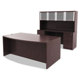 Alera® Alera Valencia Series Bow Front Desk Shell, 71" x 41.38" x 29.63", Mahogany (ALEVA227236MY)