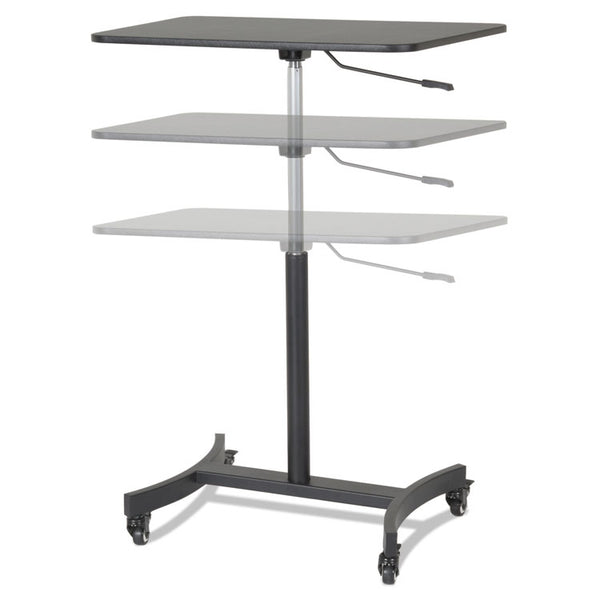 Victor® DC500 High Rise Collection Mobile Adjustable Standing Desk, 30.75" x 22" x 29" to 44", Black (VCTDC500)