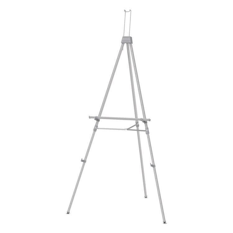 Quartet® Aluminum Heavy-Duty Display Easel, 38" to 66" High, Aluminum, Silver (QRT55E)