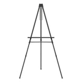 Quartet® Aluminum Heavy-Duty Display Easel, 38" to 66" High, Aluminum, Black (QRT56E) Each