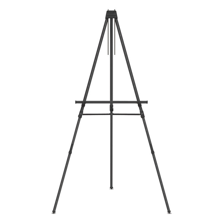 Quartet® Aluminum Heavy-Duty Display Easel, 38" to 66" High, Aluminum, Black (QRT56E) Each