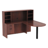 Alera® Alera Valencia Series D-Top Desk, 71" x 35.5" x 29.63", Medium Cherry (ALEVA277236MC)