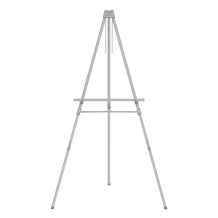 Quartet® Aluminum Heavy-Duty Display Easel, 38" to 66" High, Aluminum, Silver (QRT55E)