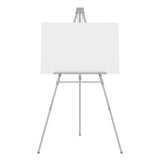 Quartet® Aluminum Heavy-Duty Display Easel, 38" to 66" High, Aluminum, Silver (QRT55E)