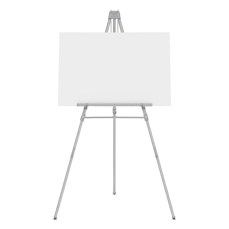 Quartet® Aluminum Heavy-Duty Display Easel, 38" to 66" High, Aluminum, Silver (QRT55E)