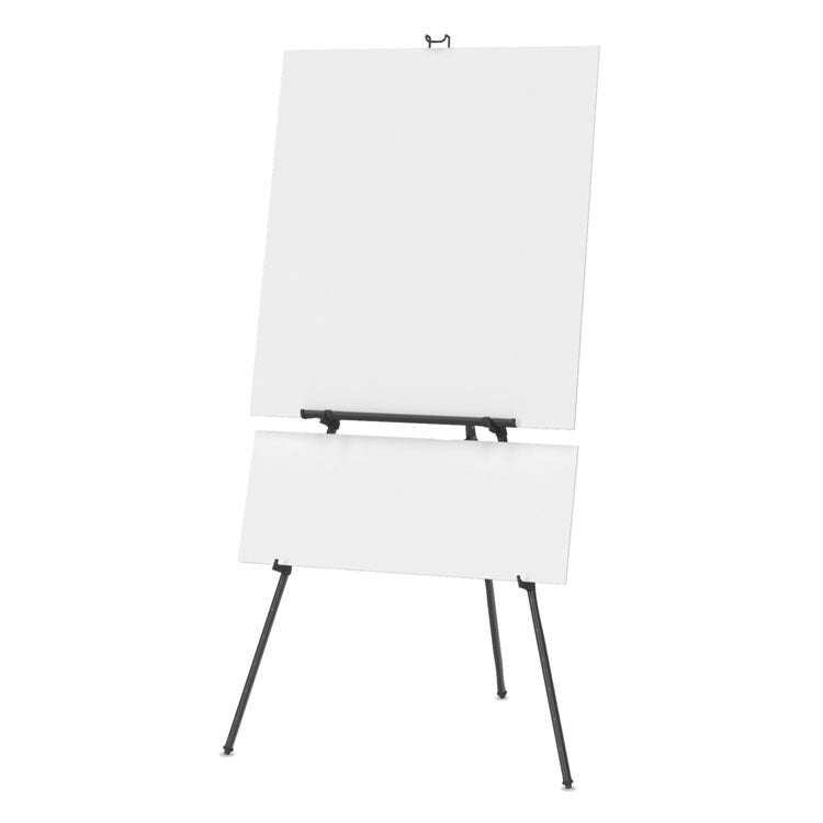Quartet® Aluminum Heavy-Duty Display Easel, 38" to 66" High, Aluminum, Black (QRT56E) Each